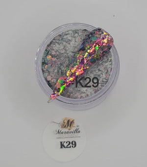 1oz Glitter mixed acrylic K-34