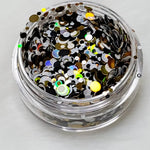 10g Glitter #GN01 (Black and Gold Glitter)