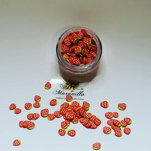 Strawberry slices fimo 10g