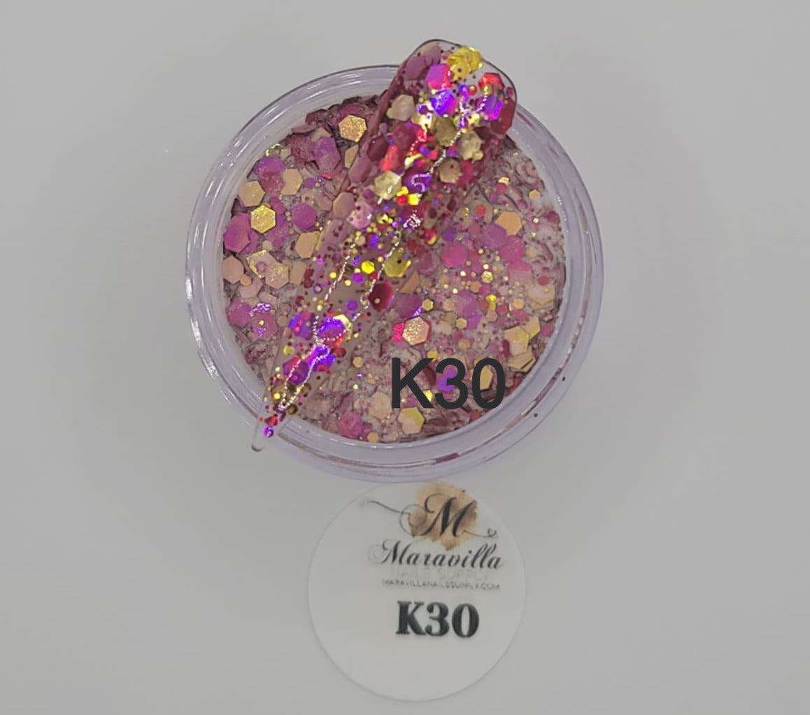 1oz Glitter mixed acrylic K-38