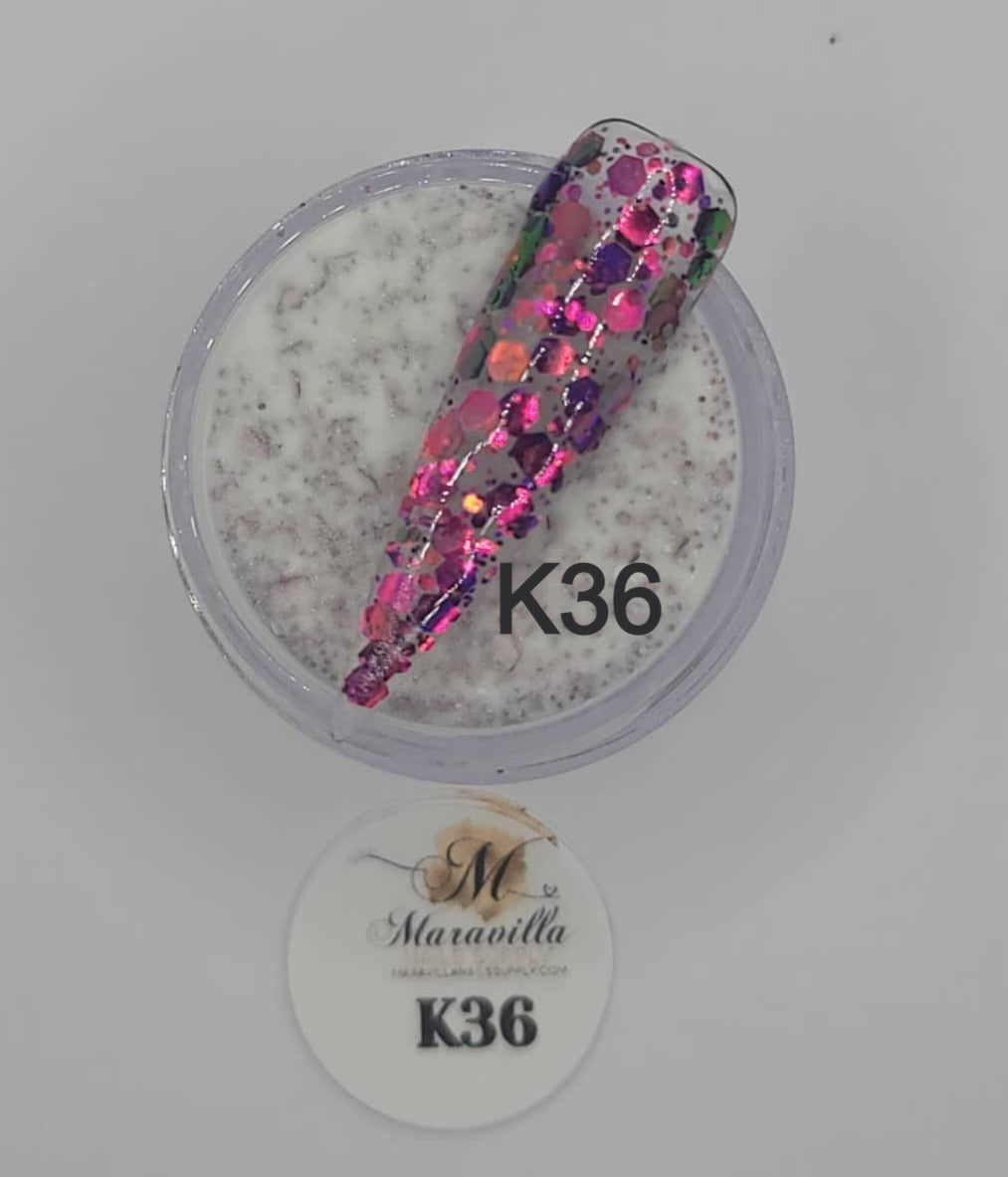 1oz Glitter mixed acrylic K-32