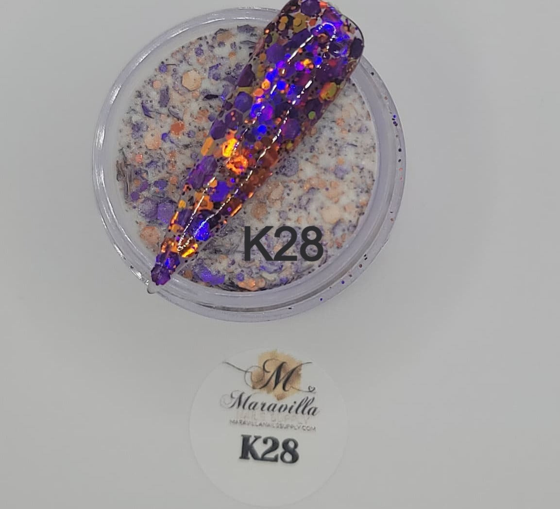 1oz Glitter mixed acrylic K-30