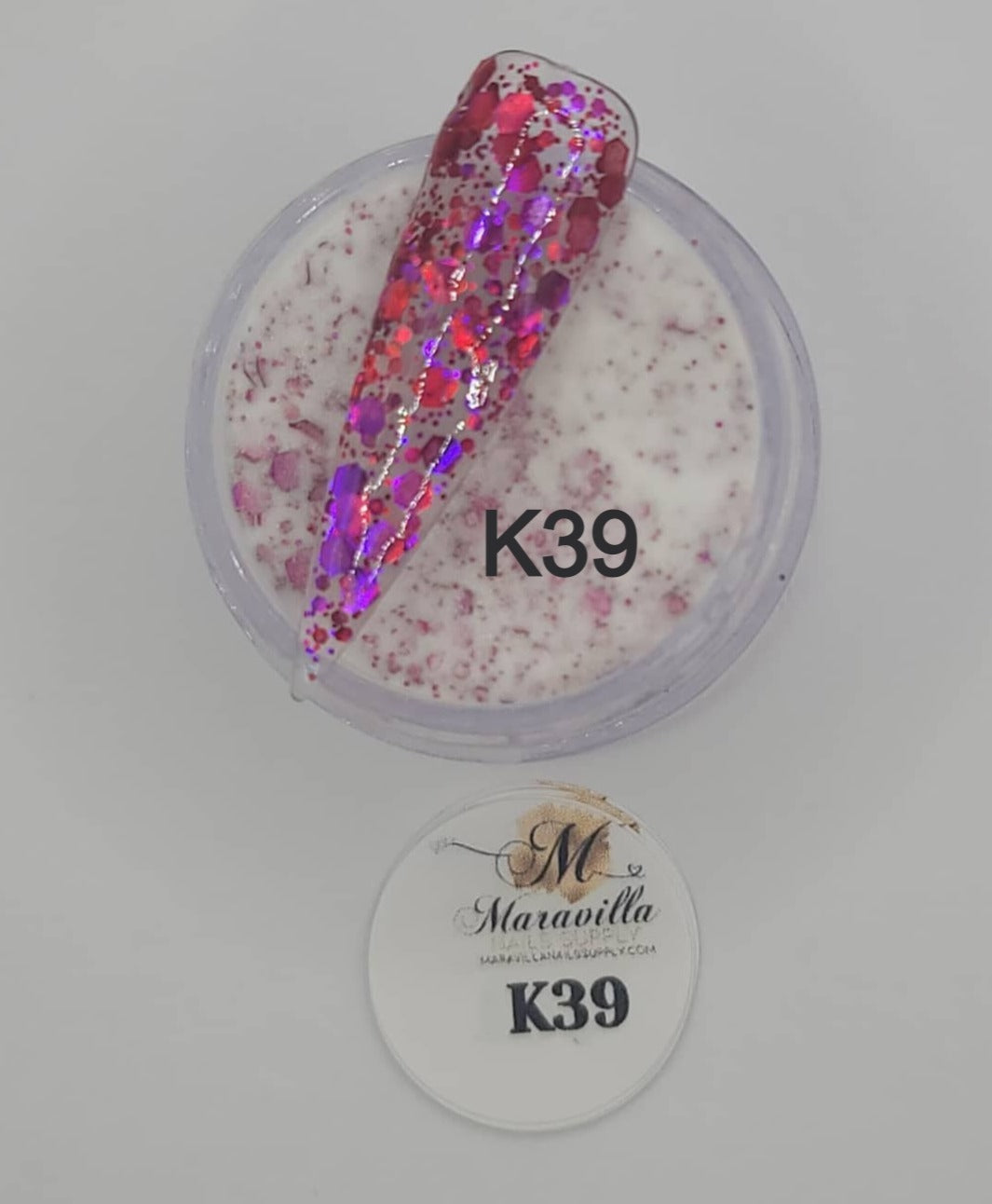 1oz Glitter mixed acrylic K-40